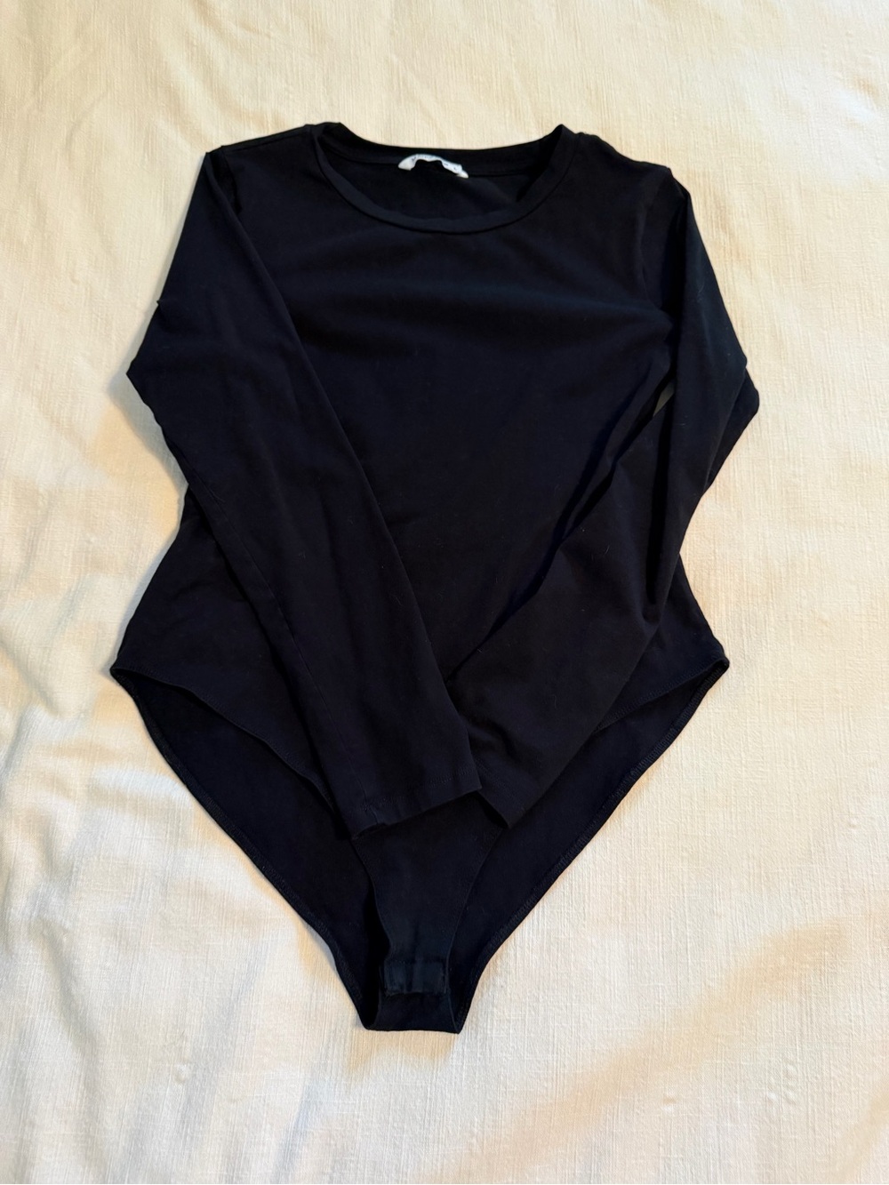 MANGOPOP Black Long-Sleeve Crew Neck Bodysuit